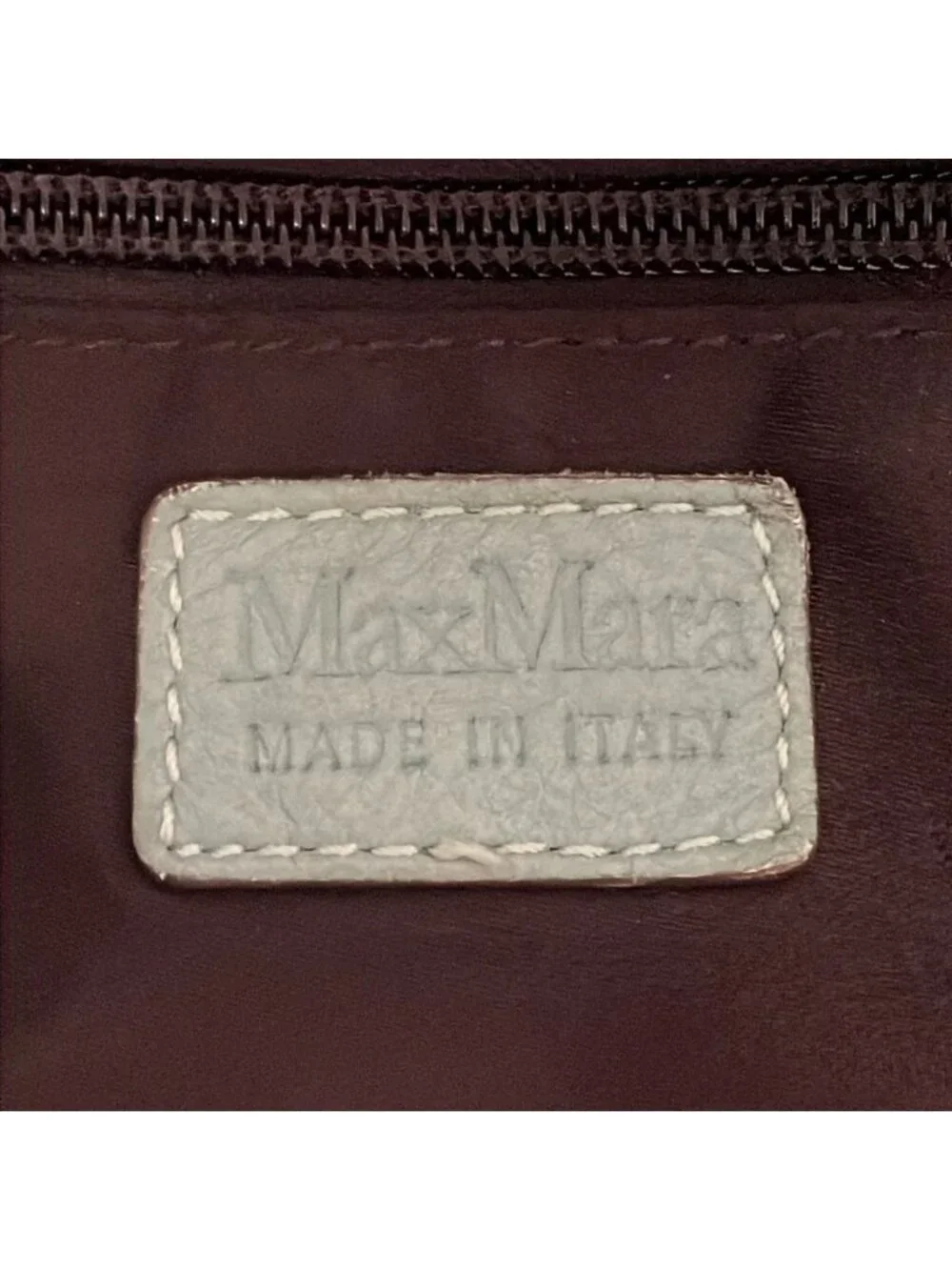 Max Mara Handbag Light Green Leather